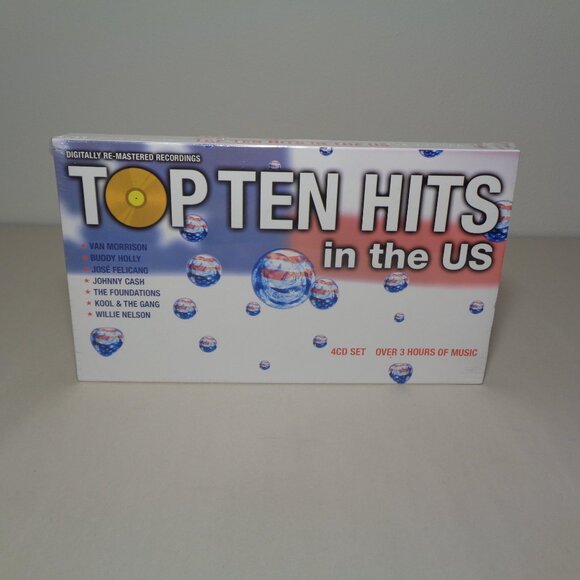 TOP TEN HITS IN THE U.S. by Various Artists / New CD / 4 Disc Set - Picture 1 of 16
